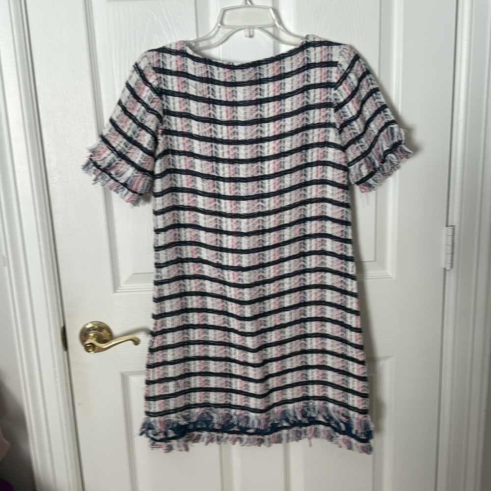 HOLDING HORSES Anthropologie Pink and Blue Casual Dress size 0 - Picture 4 of 4